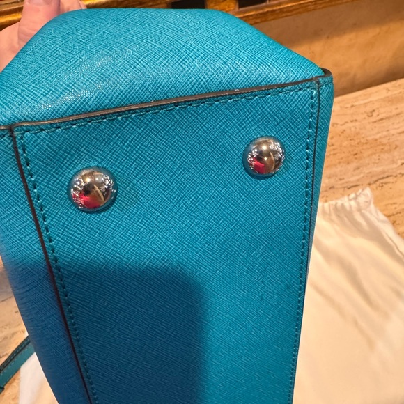 Michael Kors Cynthia Turquoise Shoulder Bag - Picture 6 of 7